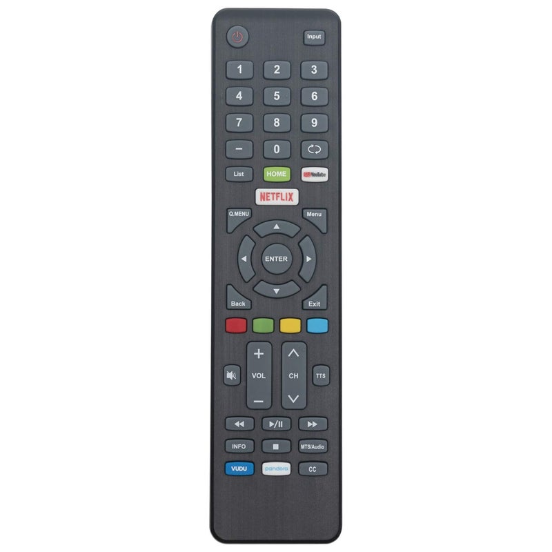 New Remote Control for Element Smart TV E4SW5518 E4SFT5017 E4SFT5517 with with YouTube VUDU Netflix Pandara Keys